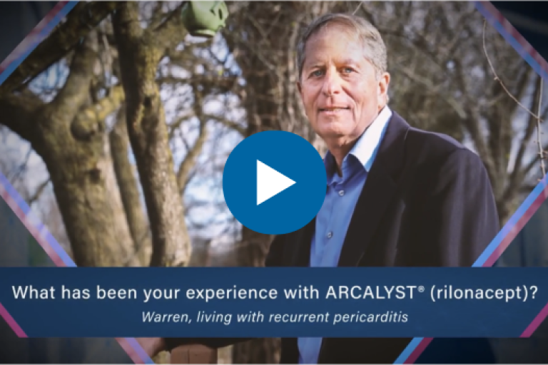 Warren, a patient with recurrence pericarditis, talks about his experience with ARCALYST